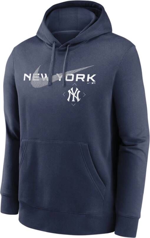 Nike Sweatshirt New York Yankees Swoosh Neighborhood Fleece Blauw Unisex