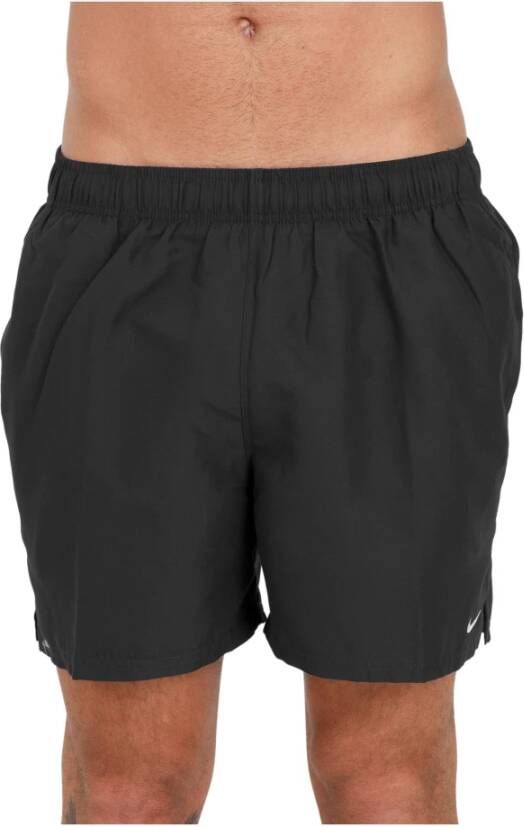 Nike "Zwarte Beachwear Shorts met Swoosh Print" Zwart Heren