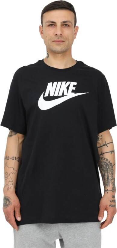 Nike Zwarte Oversized Katoenen T-shirts en Polos Zwart Unisex