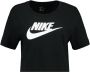 Nike sportswear essential icon futura cropped shirt zwart dames - Thumbnail 1