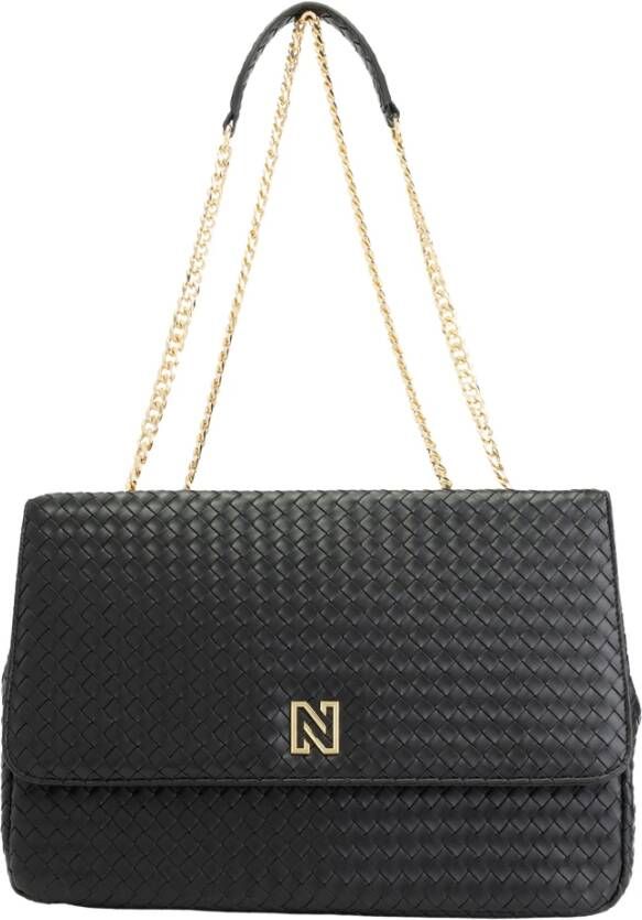 Nikkie Zwarte Handtas Avril Braided Bag