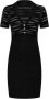 NIKKIE jurk Parker met grafische print en mesh zwart - Thumbnail 2