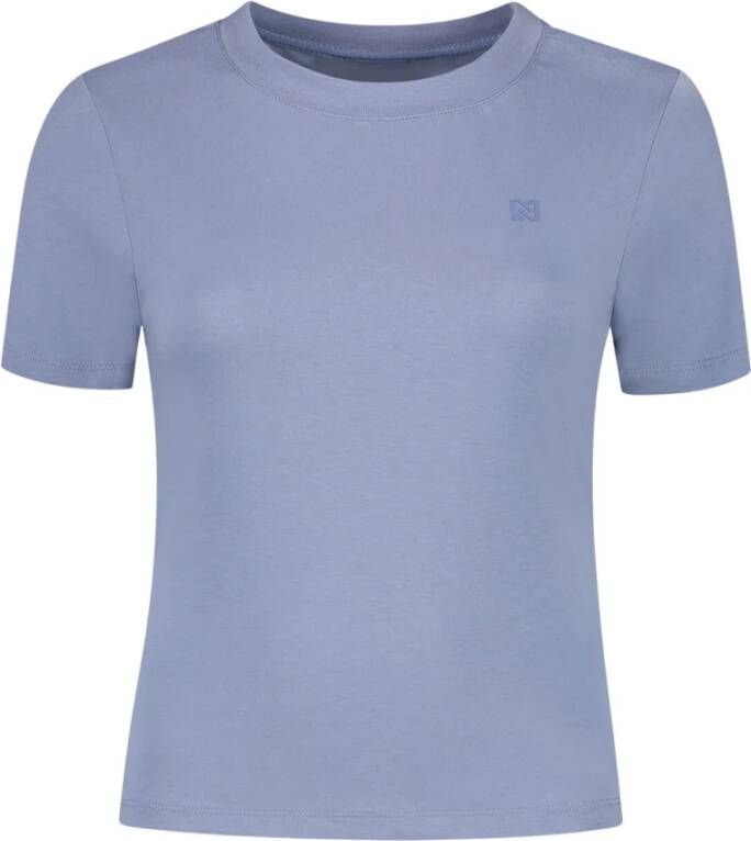 Nikkie Logo T-Shirt N6-288 2305 Infinity Blue Blauw Dames