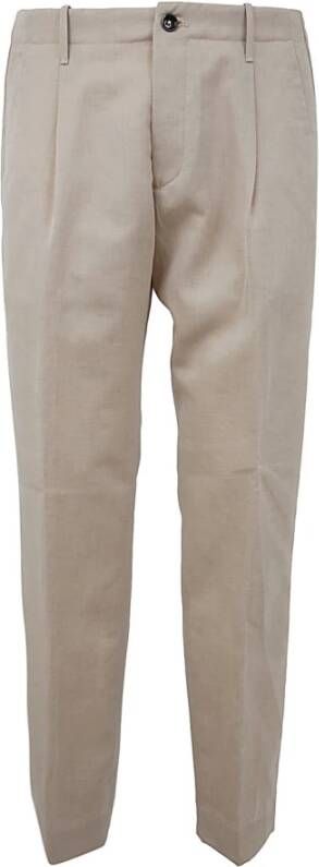 Nine In The Morning Cropped Trousers Beige Heren