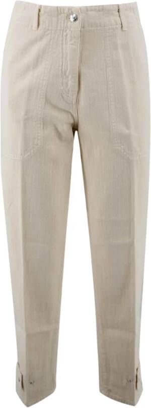 Nine In The Morning Cropped Trousers White Dames