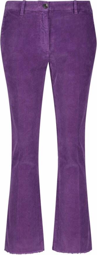 Nine In The Morning Elegante Wijde Cordbroek Purple Dames