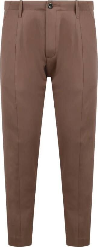 Nine In The Morning Op maat gemaakte broek in Tortora Bruin Heren