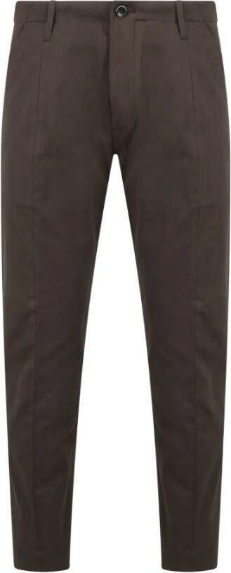 Nine In The Morning Slim Fit Stretch Katoenen Chino Broek Bruin Heren