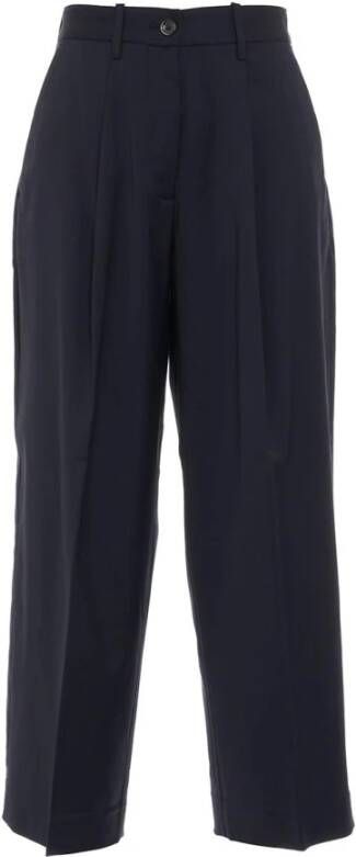Nine In The Morning Straight Trousers Blauw Dames
