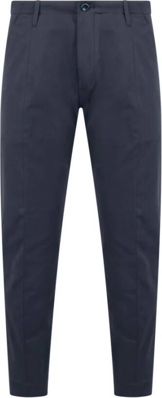 Nine In The Morning Stretch katoenen gabardine chino Blauw Heren