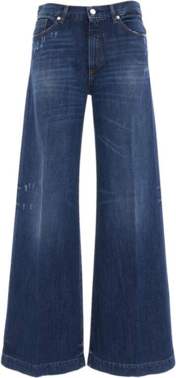 Nine In The Morning Wide Jeans Blauw Dames