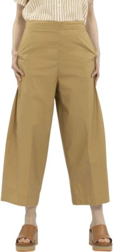 Nine In The Morning Wide Trousers Beige Dames
