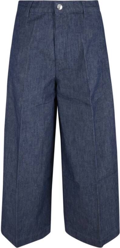 Nine In The Morning Wide Trousers Blauw Dames