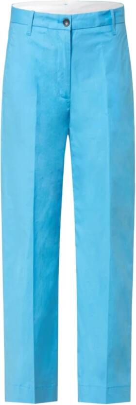 Nine In The Morning Wide Trousers Blauw Dames