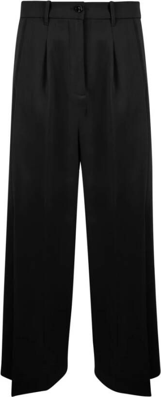 Nine In The Morning Wijde op maat gemaakte broek van wol twill Zwart Dames