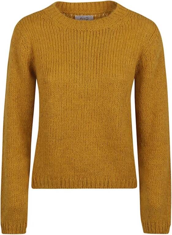 NIU Gele Sweaters Ware Yellow Dames