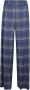 NIU Wijde geruite broek Blauw Dames - Thumbnail 1