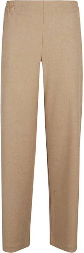 NIU Wijde wollen broek Beige Dames
