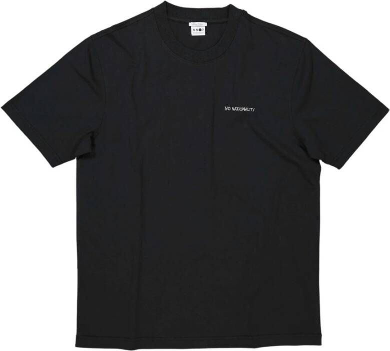 Nn07 Adam T-shirt zwart EMB 3209-999 Zwart Heren