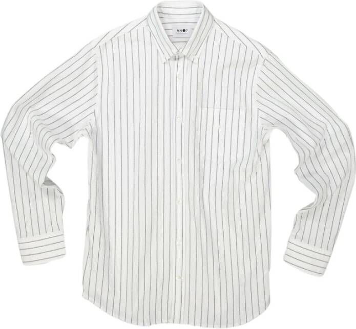 Nn07 Kreukel Effect Overhemd White Heren