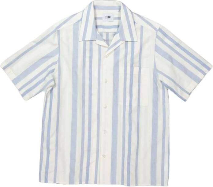 Nn07 Korte Mouw Open Kraag Shirt White Heren