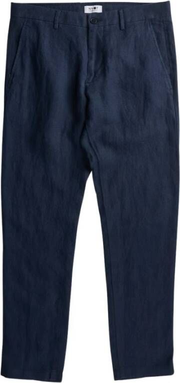Nn07 Navy Blue Chino Broek Ss22 Collectie Black Heren