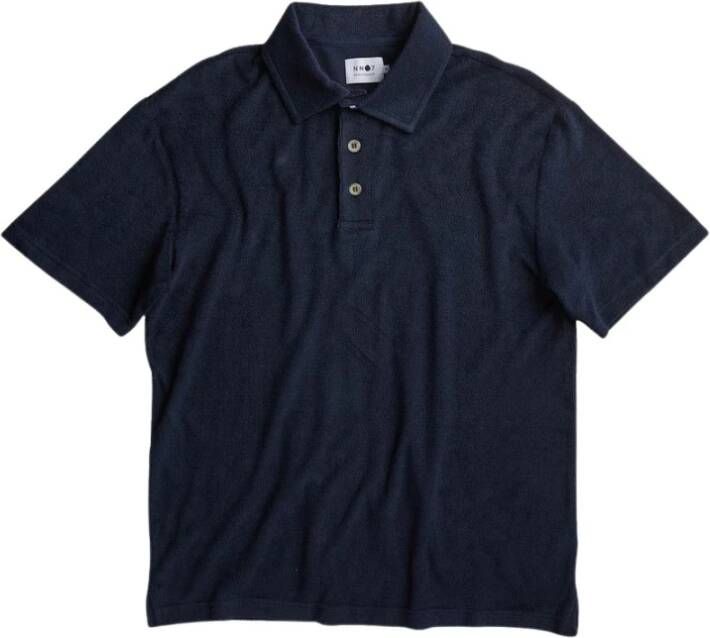 Nn07 Joey 3370 Terry Cloth Polo Shirt Blauw Heren