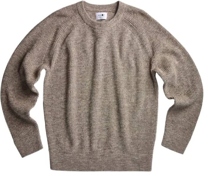 Nn07 Raglan Crew Neck Sweater Beige Heren