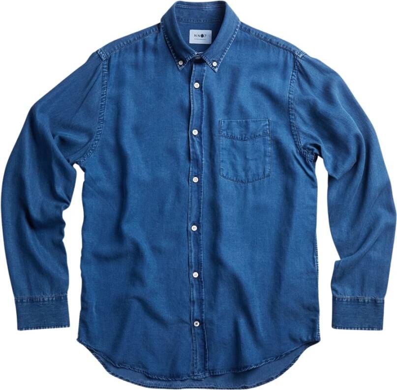 Nn07 Levon Korte -shirts Blauw Heren