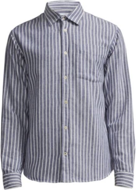 Nn07 Levon stripshirt Grijs Heren