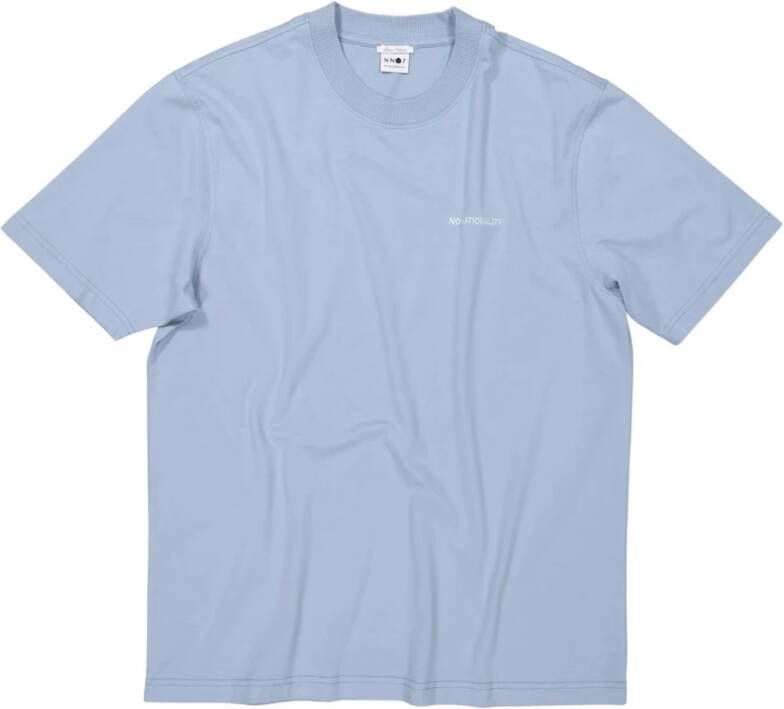 Nn07 No Nationality Adam T-shirt lichtblauw EMB 3209 Blauw Heren