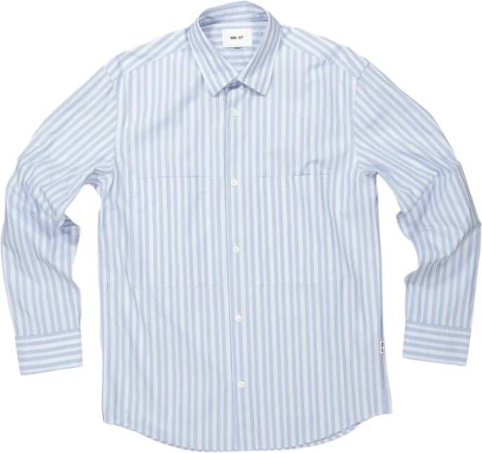 Nn07 Overhemd Blauw Heren