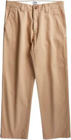 Nn07 Stijlvolle Wijde Broek Beige Heren