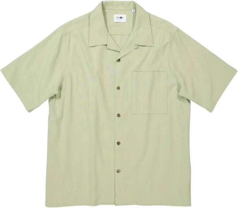 Nn07 Short Sleeve Shirts Groen Heren