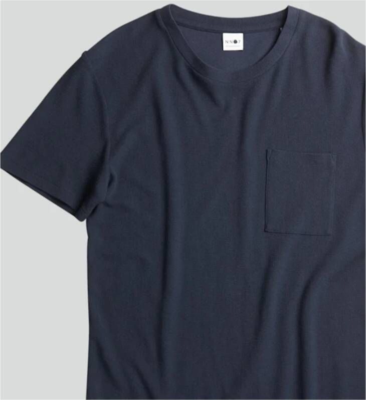 Nn07 T-Shirts Blauw Heren