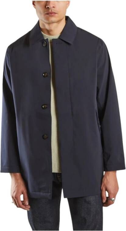 Nn07 Trench Coats Blauw Heren