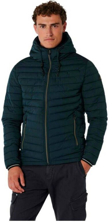 No Excess Jacket short fit hooded padded carbon blue Blauw Heren - Foto 1