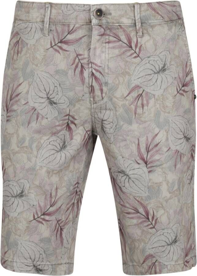 No Excess Short Garment Dyed Print Grijs - Foto 1