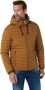 No Excess Jacket short fit hooded padded dark fudge Bruin Heren - Thumbnail 2