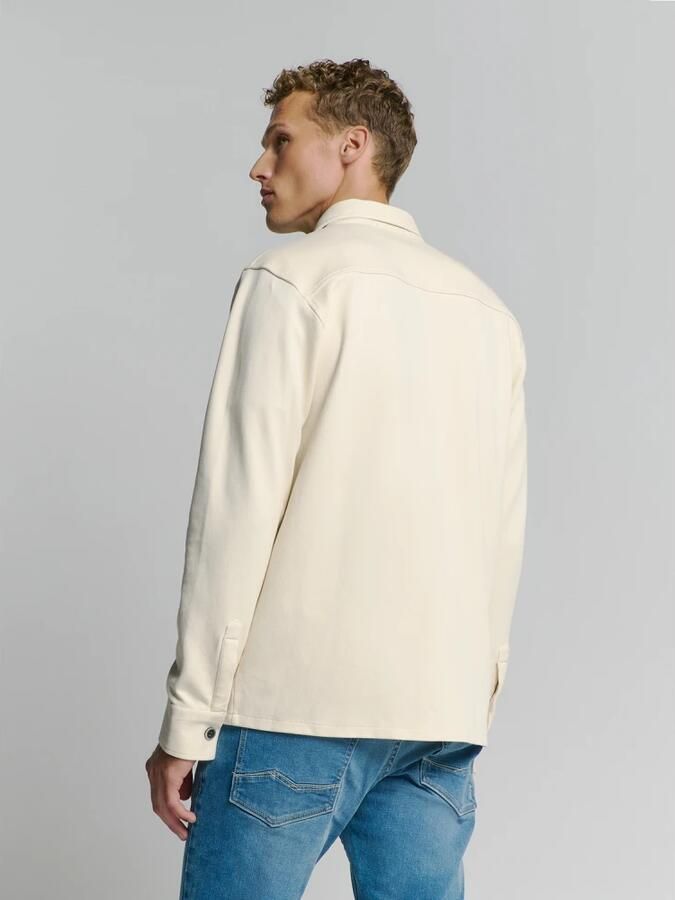 No Excess Knoopsluiting Overshirt Sweatshirt White Heren - Foto 5