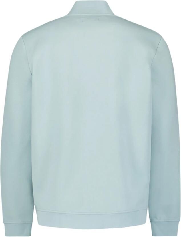 No Excess Pique Bomber Full Zip Sweater Blue Heren - Foto 6