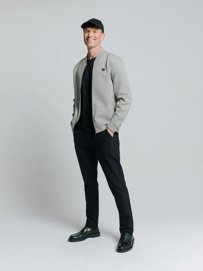 No Excess Piqué Bomber Rits Jas Gray Heren - Foto 6