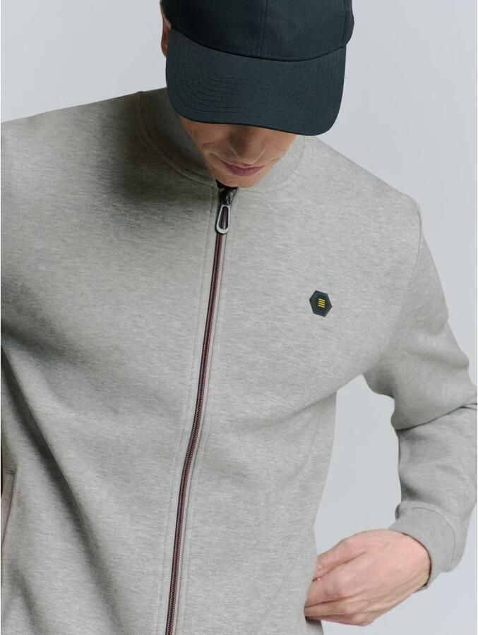 No Excess Piqué Bomber Rits Jas Gray Heren - Foto 3