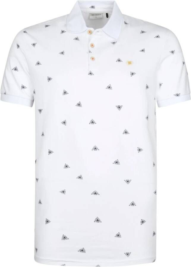 No Excess Polo Print Wit - Foto 1