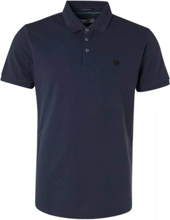 No Excess Polo Stone Washed Donkerblauw