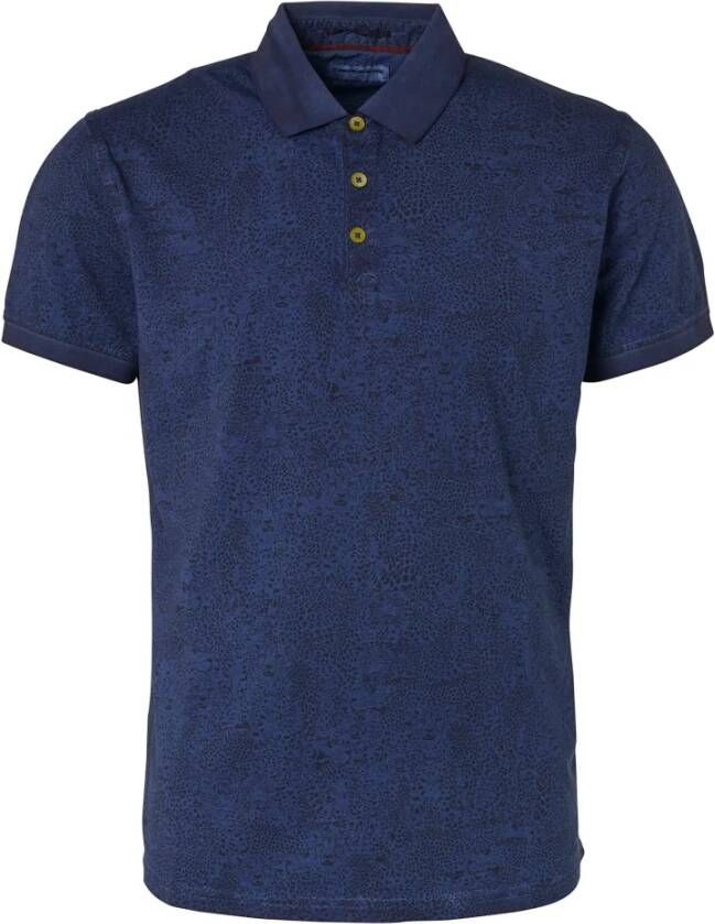 No Excess Polo Print Donkerblauw - Foto 1