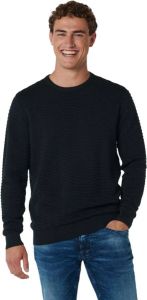 No Excess Pullover crewneck solid jacquard r greenish black Groen Heren