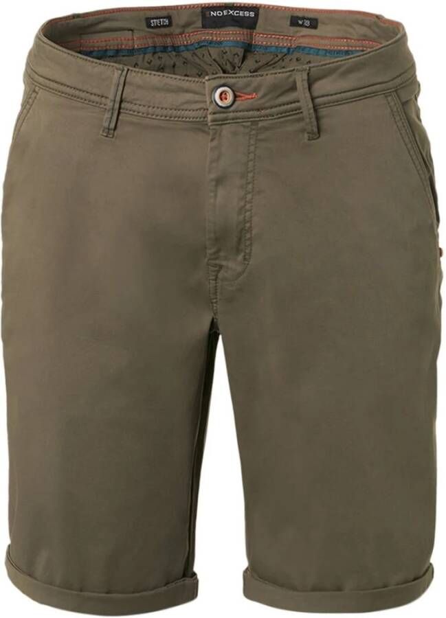 No Excess Short Chino Stretch Groen - Foto 1
