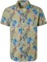 No Excess Overhemd Lange Mouw Short Sleeve Overhemd Print Groen - Thumbnail 2