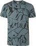 No Excess T-Shirt Print Staalblauw - Thumbnail 1